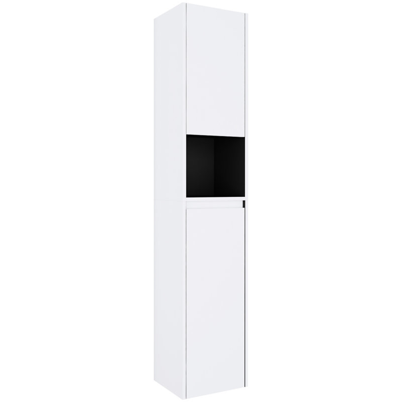 Armoire latérale de salle de bain 12 po, portes à fermeture douce, conception à fixation flottante