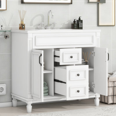 Meuble-lavabo avec rangement en résine 35,99 po