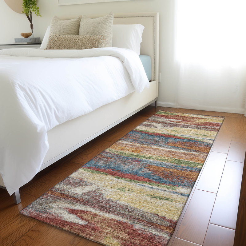 Tapis paprika de qualité supérieure lavable à la machine Prisco, Tapis de couloir 2 pi 3 po x 7 pi 6 po