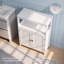 Bathroom Storage Cabinet with 2 Doors & Open Storage Shelf