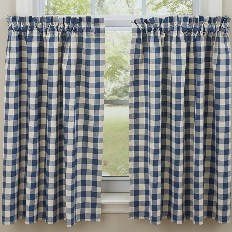 Rangées de fenêtre York, Bleu, L 72 po x L 36 po