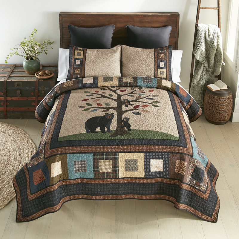 Tree of Love UCC 3pc Quilted Bedding Set from Your Lifestyle by Donna Sharp, Queen Quilt + 2 Standard Shams