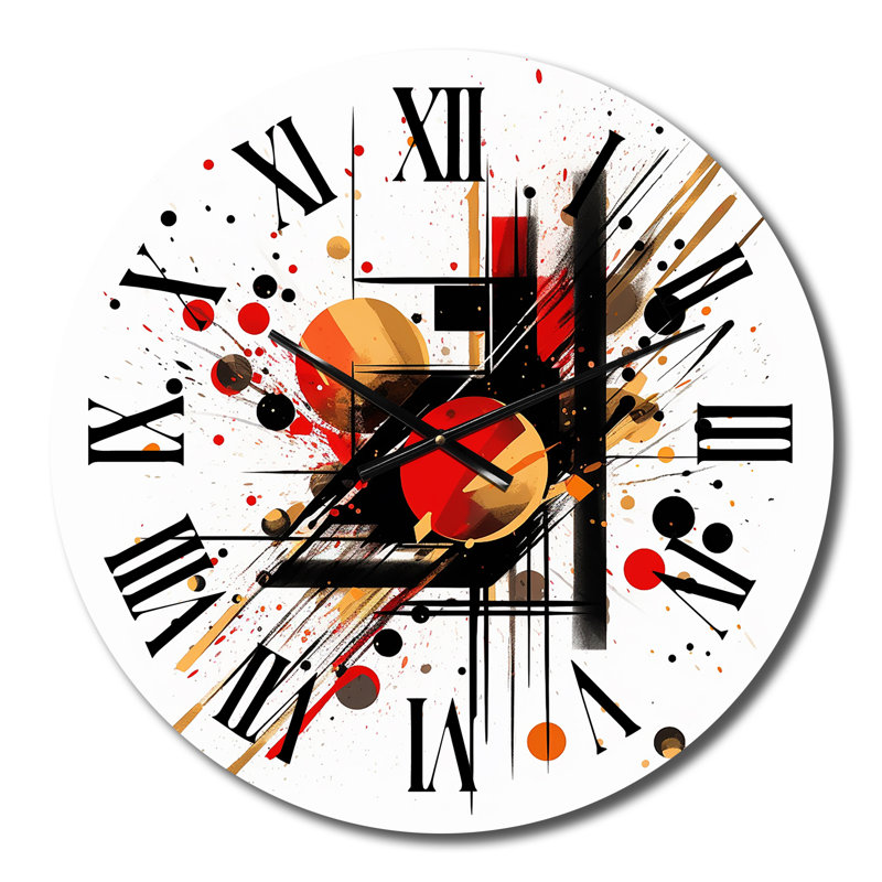 Horloge murale rouge et noire Symphony II, Petit
