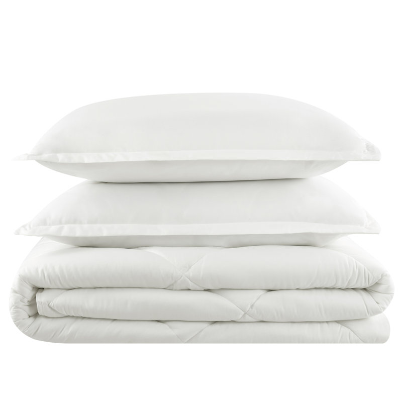 Twin/Twin XL Comforter Set White, Twin Comforter + 1 Standard Sham, Bright White