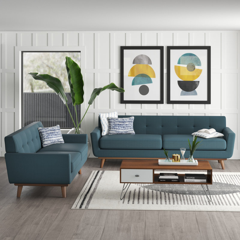 Engage 5-piece Sectional Sofa, Azure