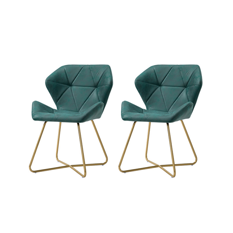 Chaise d'appoint en polyester touffeté l 24,4 po Briunna, Mélange de polyester vert