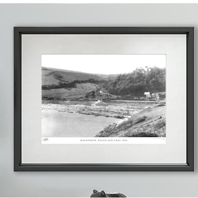 Maenporth, Beach And Crag 1904 - Single Picture Frame Print
