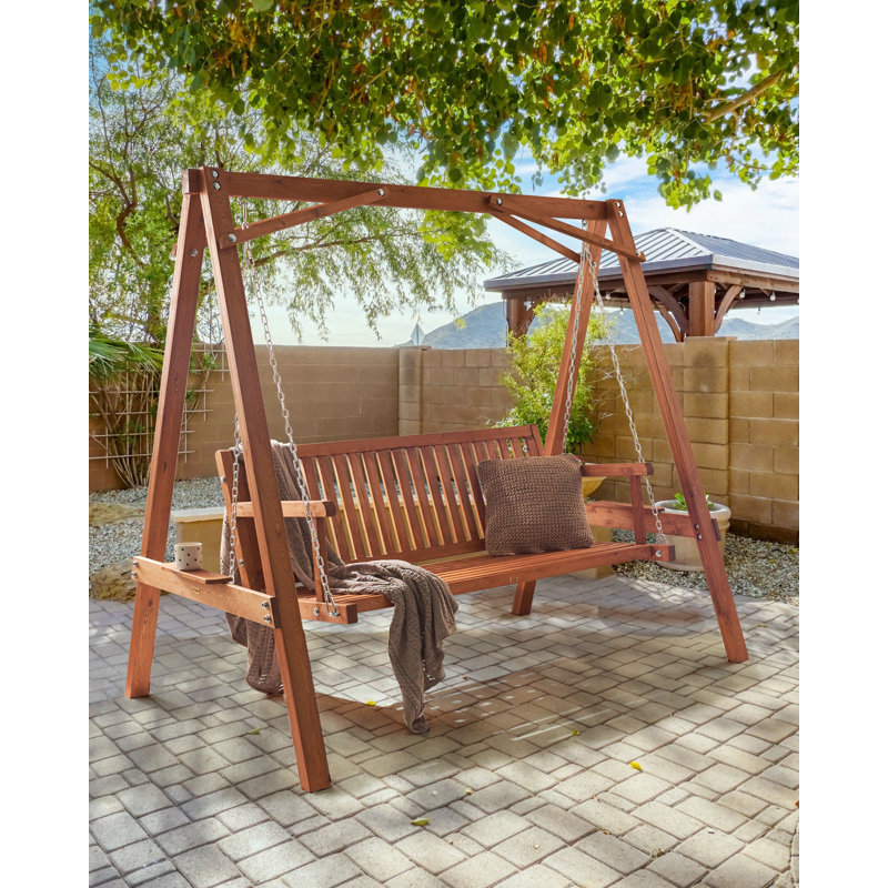FICARELLA 3 Person Porch Swing