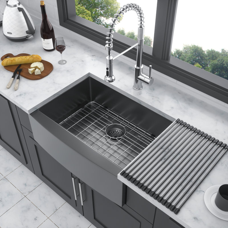 Diarmad 27'' L Single Bowl Stainless Steel Kitchen Sink