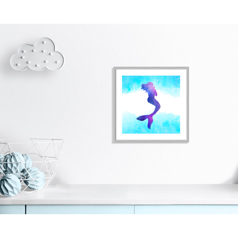 Toujours être un sirène 1, H 23,5 po x l 23,5 po x P 1,19 po, Encadré de boîte argent