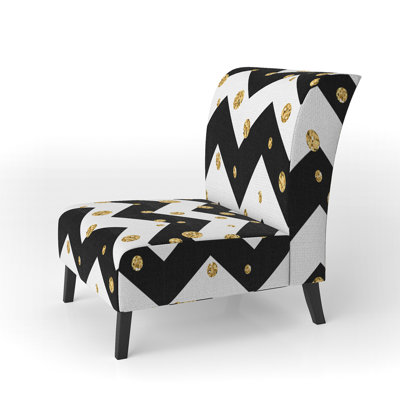 Fauteuil de chambre d'appoint à motif zigzag et chevron Snowflake