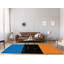 Tapis à rayures bleu/noir/orange-48804083