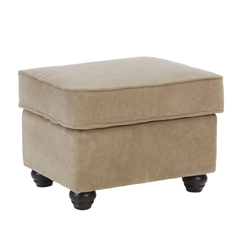 Upholstered Ottoman, Caberet Driftwood