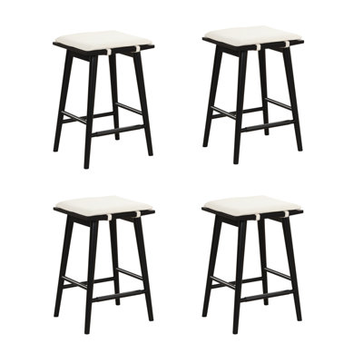 Barker Upholstered Counter Stool with Solid Wood Frame