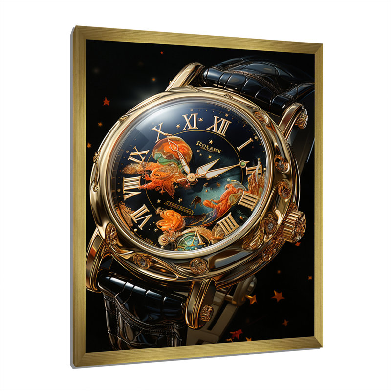 Impression sur toile Fashion, H 40 po x l 30 po x P 1,5 po, Encadrement doré