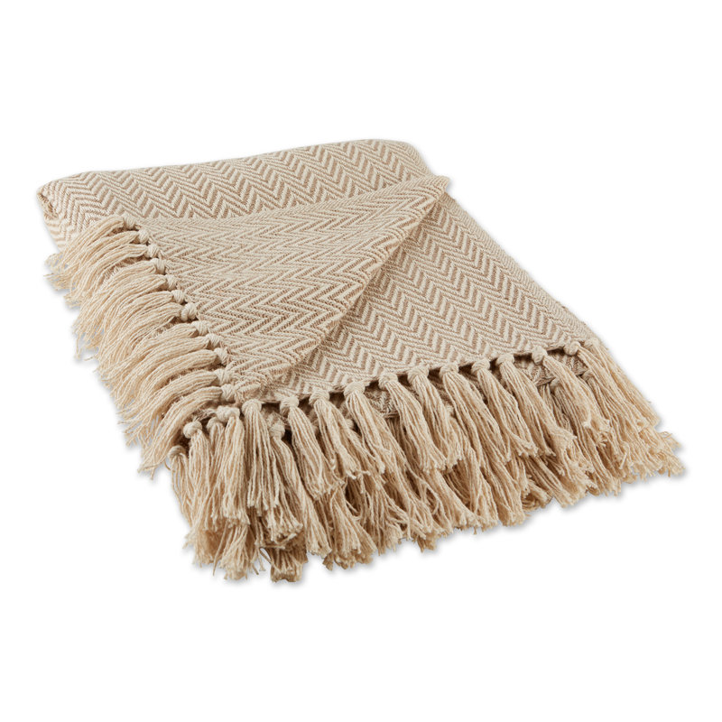 Jeté en coton , Marron