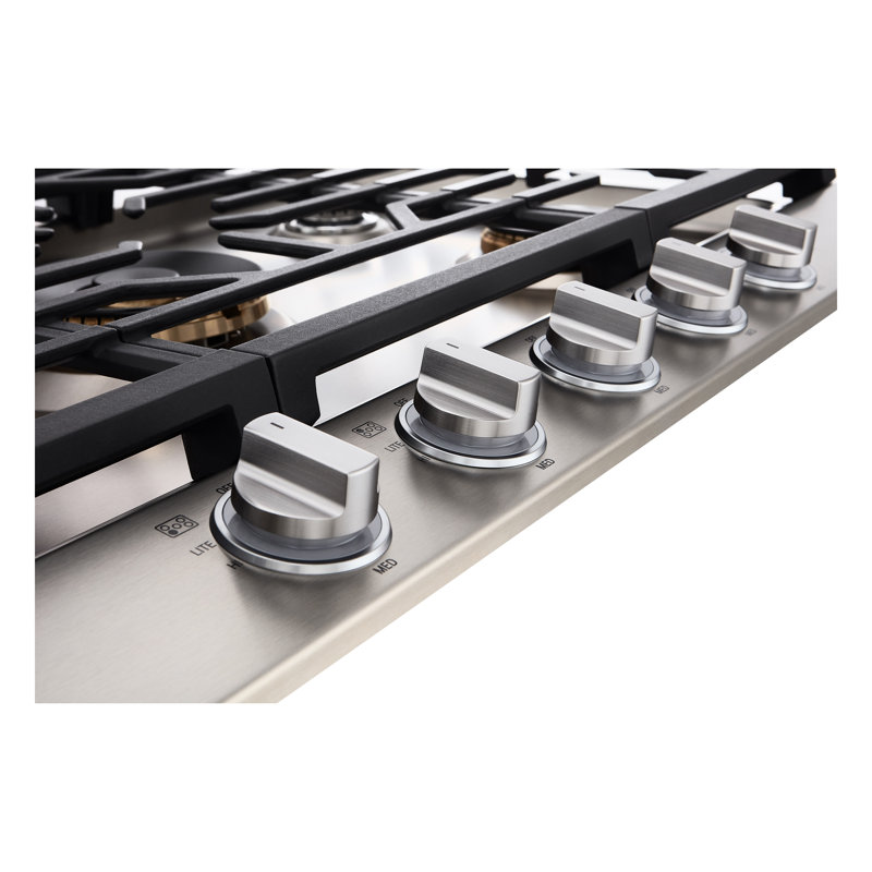 36" Natural Gas Cooktop with 5 Burners, Stainless Steel