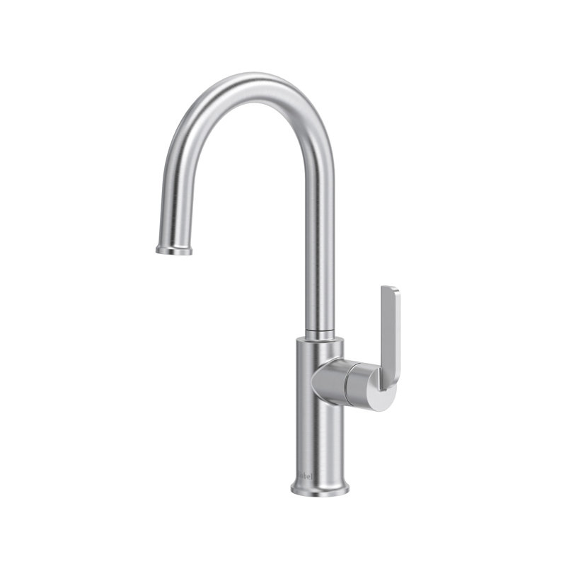 Authentica Bar/Food Prep Kitchen Faucet With C-Spout, Stainless Steel