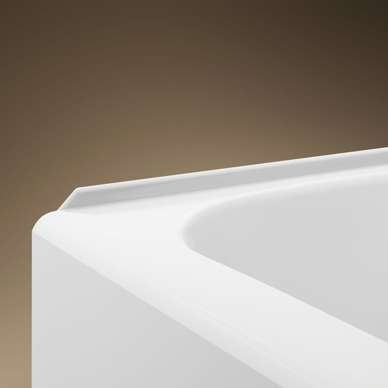 Avec 60 In. X 36 In. Alcove Bath, Left Drain, White, Right