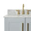 Meuble-lavabo simple en bois massif 37 po gris Freitas avec plateau en marbre de Carrare 0,75 po, évier gauche, lavabo ovale-271566831-304109145-304109144