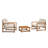 3 Pieces Outdoor Conversation Set With Cushion