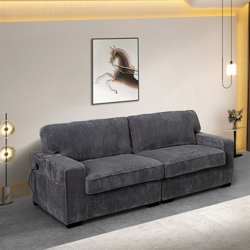 Causeuse moderne pour salon, chambre à coucher, Gris