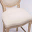 Tabourets de bar en bois avec siège rembourré French Country, beige, ensemble de 2