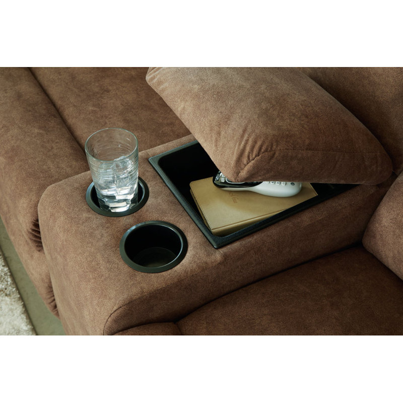 Canapé modulaire inclinable 2 pièces Partymate, Brun