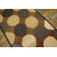 1960s Multi Circles Modern Vintage American Hooked Rug 4'1''x8'9'' Woven Carpet