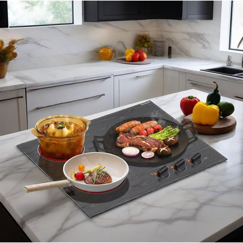 Plaque de cuisson électrique Karinear 3 brûleurs 24 pouces 5700W 220-240v