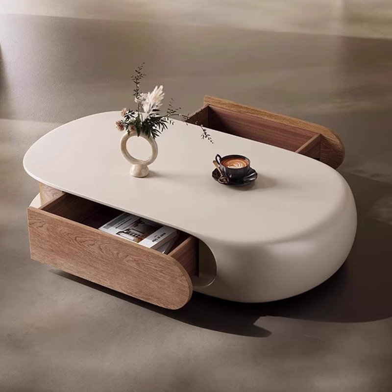 Solid wood creative advanced simple tea table, 11.81" H x 53.15" L x 29.53" W