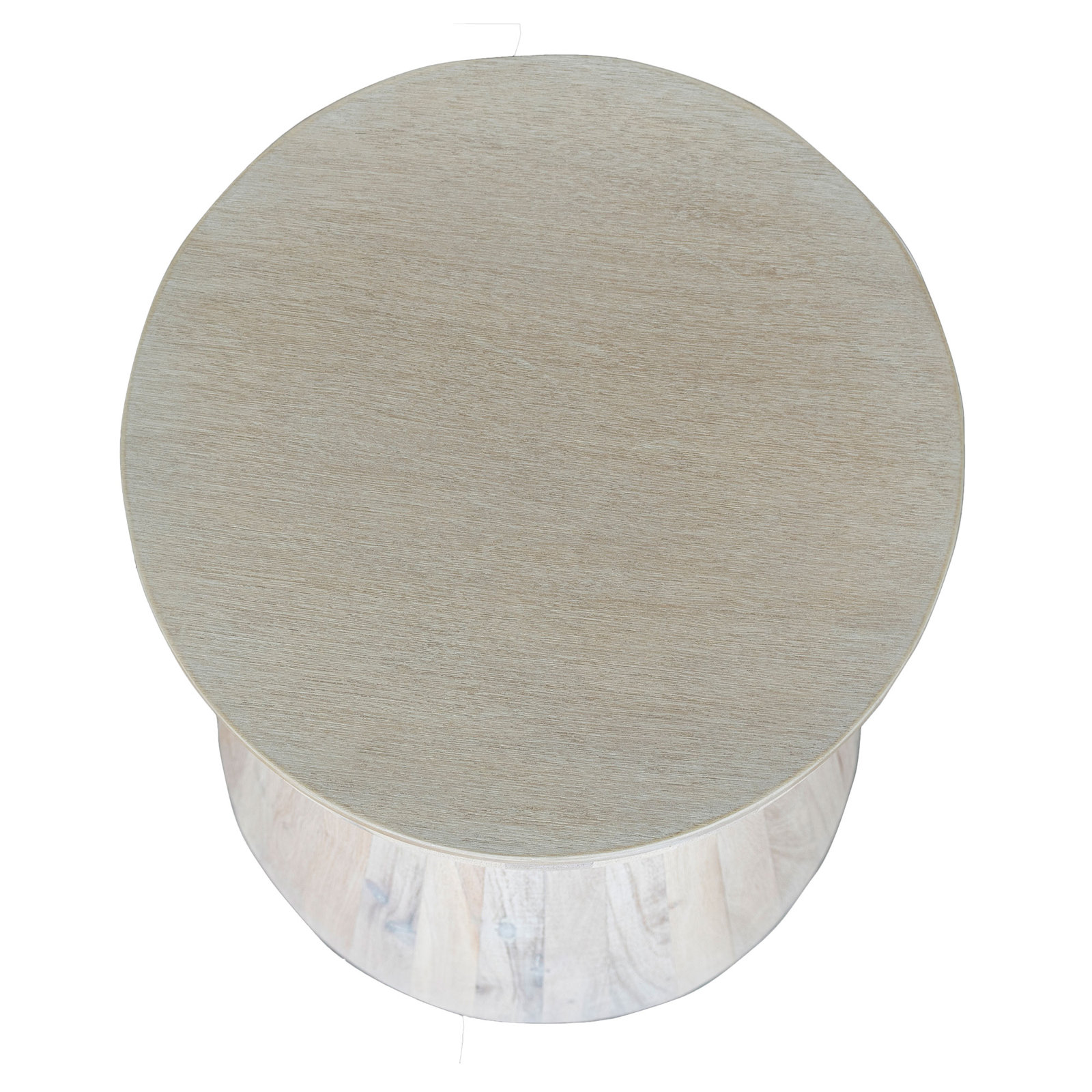 16" Mango End Table, White Wash