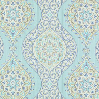 Crestmore Traditional Multi-Purpose Fabric, Turquoise/Olive