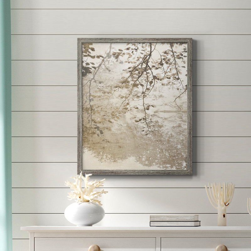 Toile encadrée de qualité supérieure Fresco - prête à être accrochée, Argent patiné, H 24 po x l 20 po