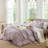 MooMee Gingham Duvet Cover Set 100% Washed Cotton Linen Like Lightweight-117586343-126592303