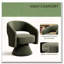 Fauteuil demi-tonneau, fauteuil d'appoint pivotant
