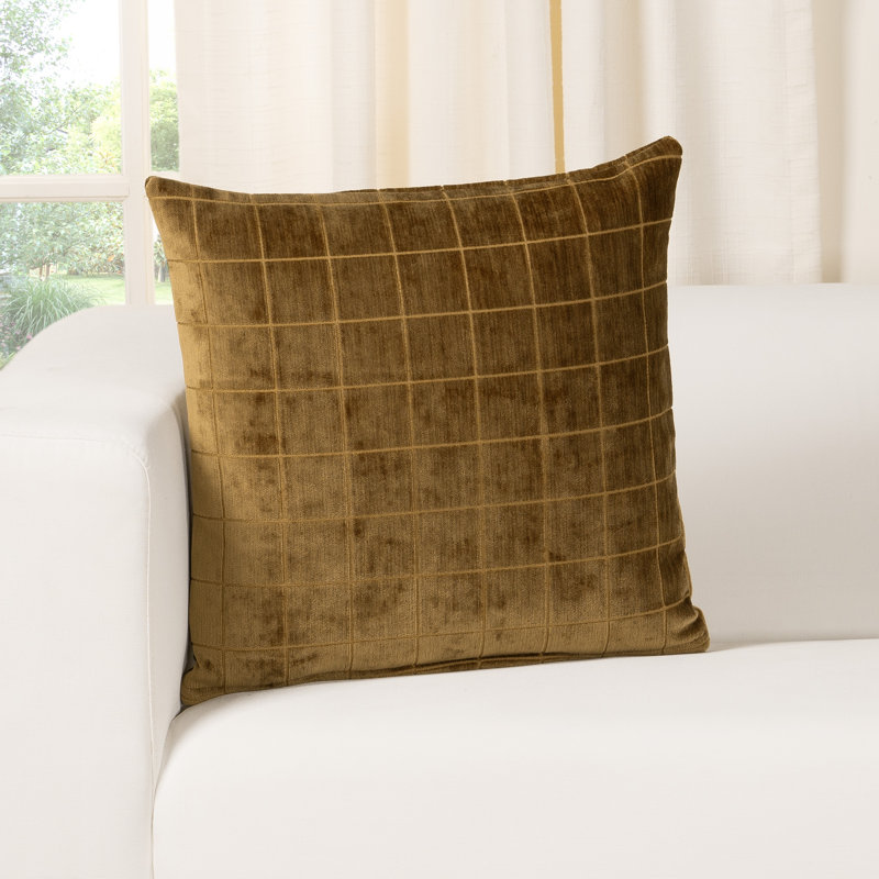 Coussin Otterville, Géométrique or, H 30 po x l 30 po, Polyester