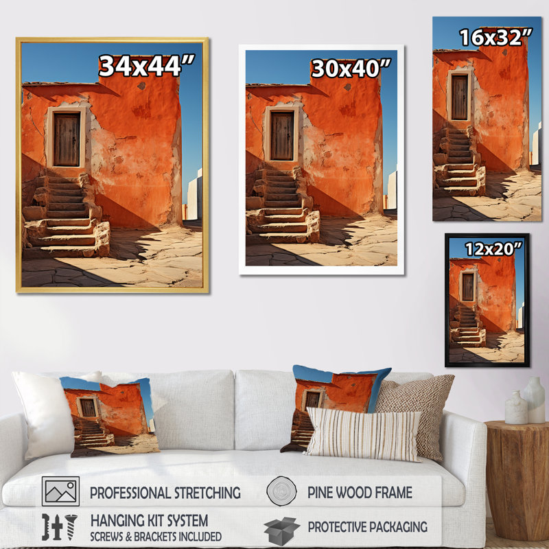 " Minimalism Scenery Building II ", Wrapped Canvas, 44" H x 34" W