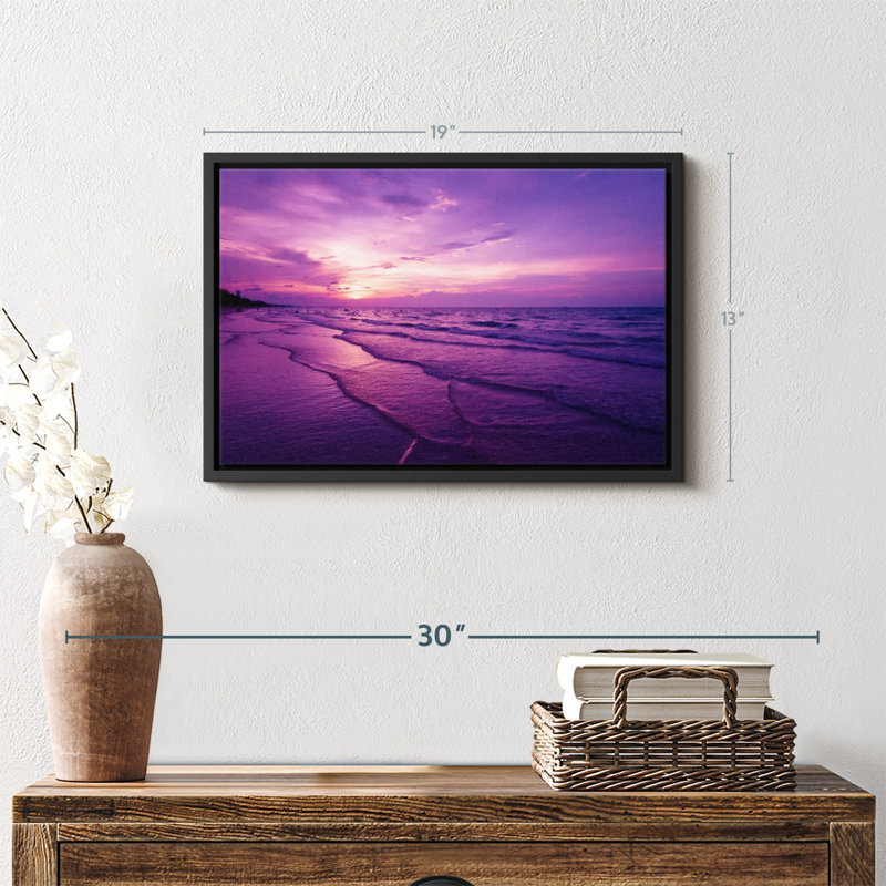 Impression sur toile mauve, H 13 po x l 19 po