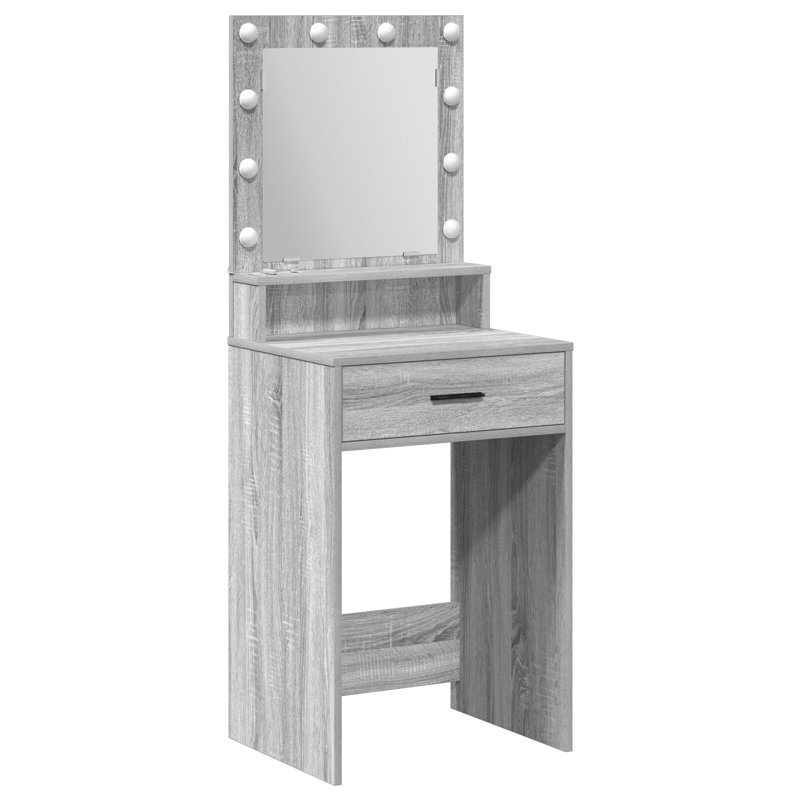 Particle Board 50 X 41 X 135 Cm Vanity Table, Grey Sonoma