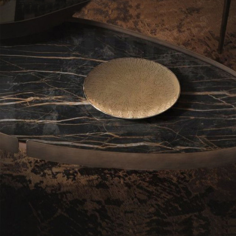 Ensemble de tables basses Minimalist Creative, Bronze
