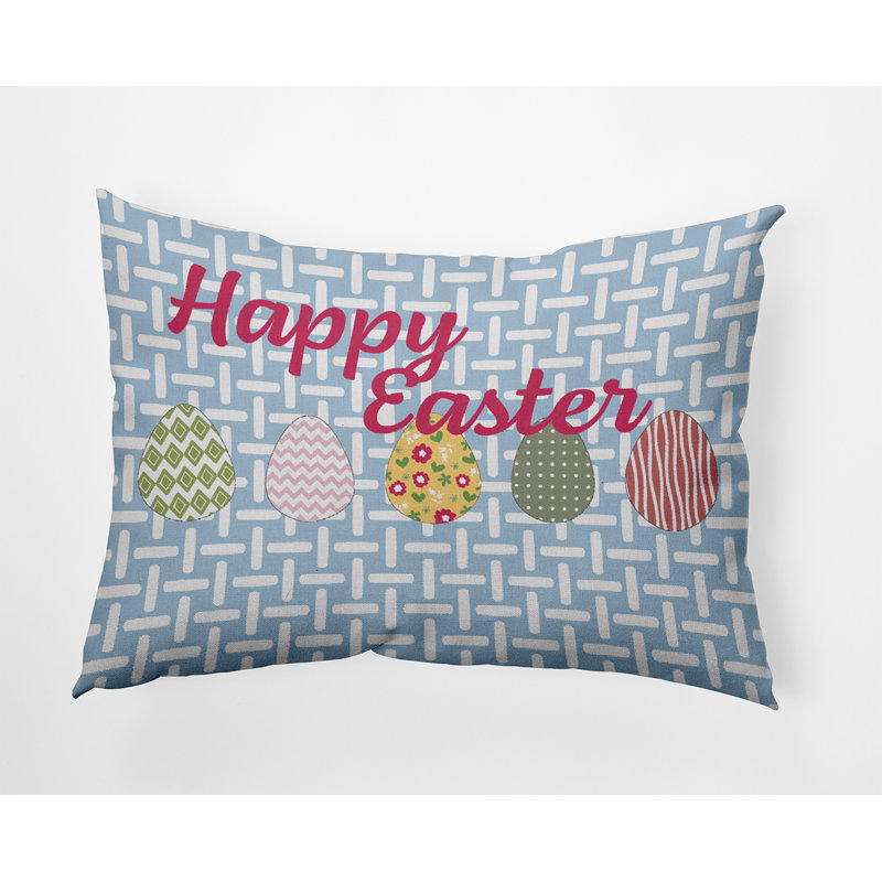Reversible Throw Pillow, Blue