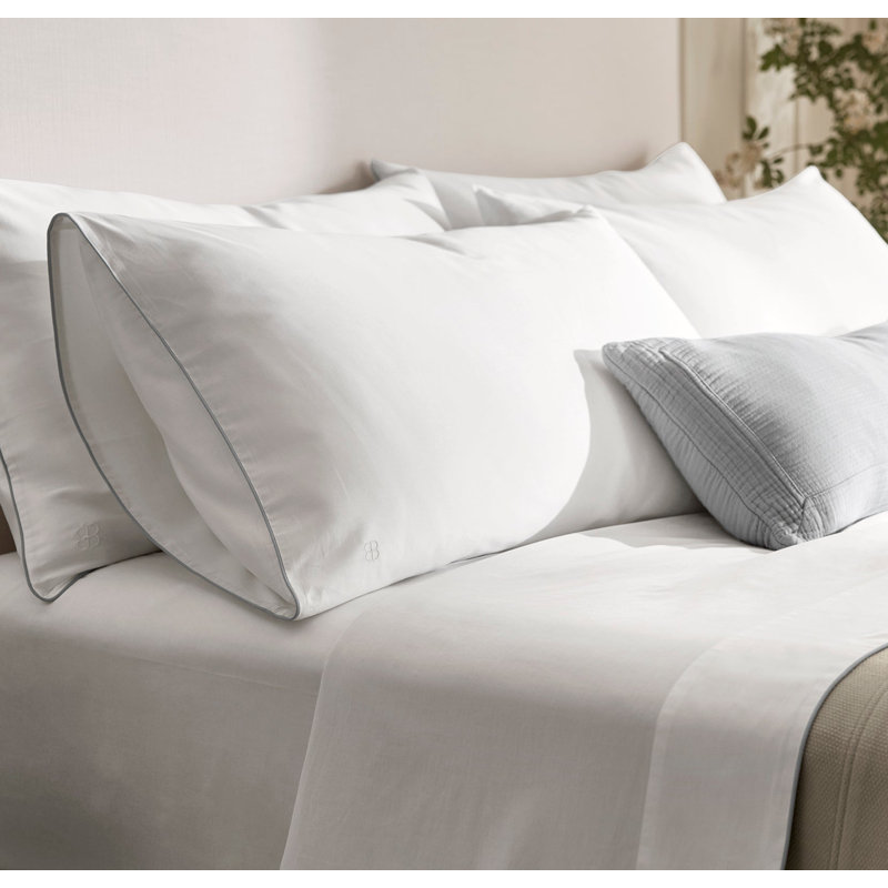 Signature Embellished Sheet Set, Twin XL Sheet Set with 3 Additional Pieces, White;Shore