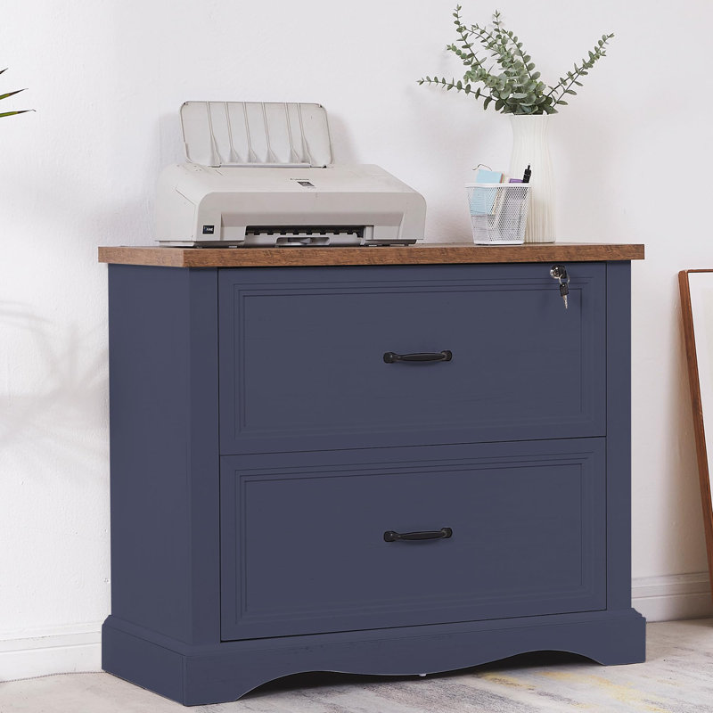 Large Adjustable File Cabinet with Lockable Drawer, Organize A4, Legal & Letter Files for Home Office & Workspace, Sturdy Metal Handle & Stable Base, Finest Storage Solution, Blue