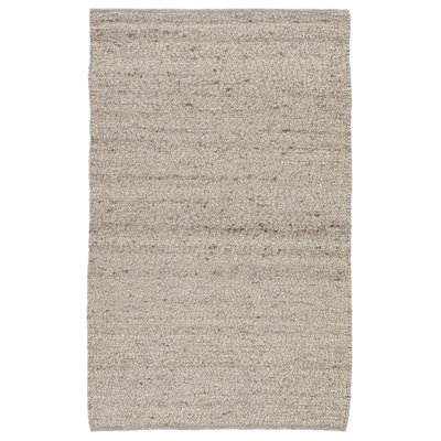 Hadren QTM03 Handmade Solid taupe and Gray Area Rug