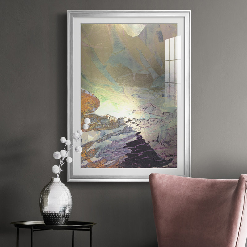 Paysage de Monet - reproduction de cadre photo, H 42,5 po x l 30,5 po x P 1 po, Cadre argenté