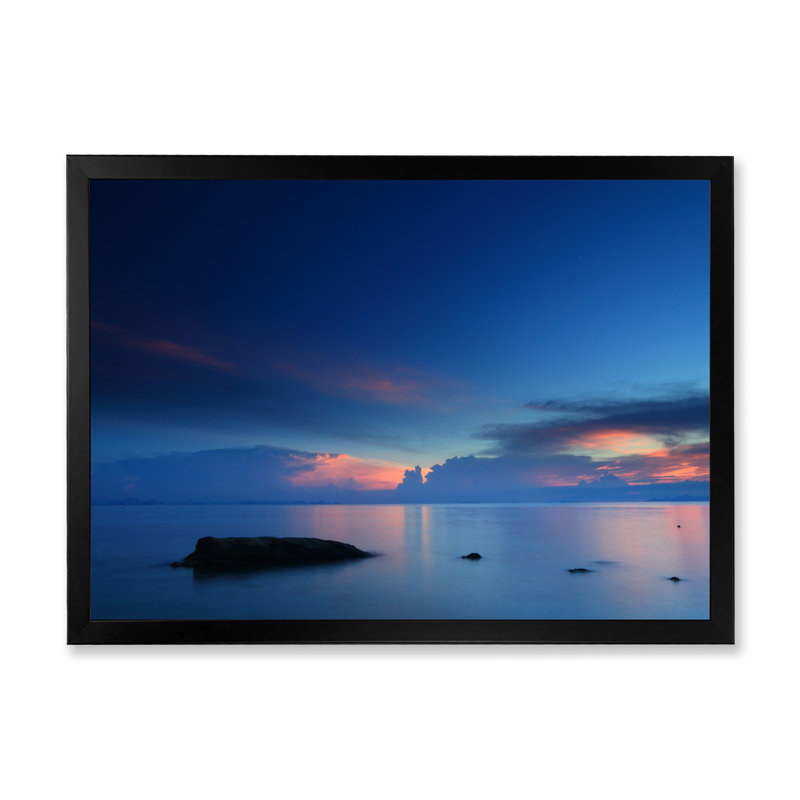 «Beach Sunrise With Dramatic Sky X III», reproduction d'art sur toile nautique et côtière, H 8 po x l 12 po x P 1 po
