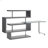 Buck II Clear Glass, Chrome High Gloss Finish Writing Desk With Shelf-145847712