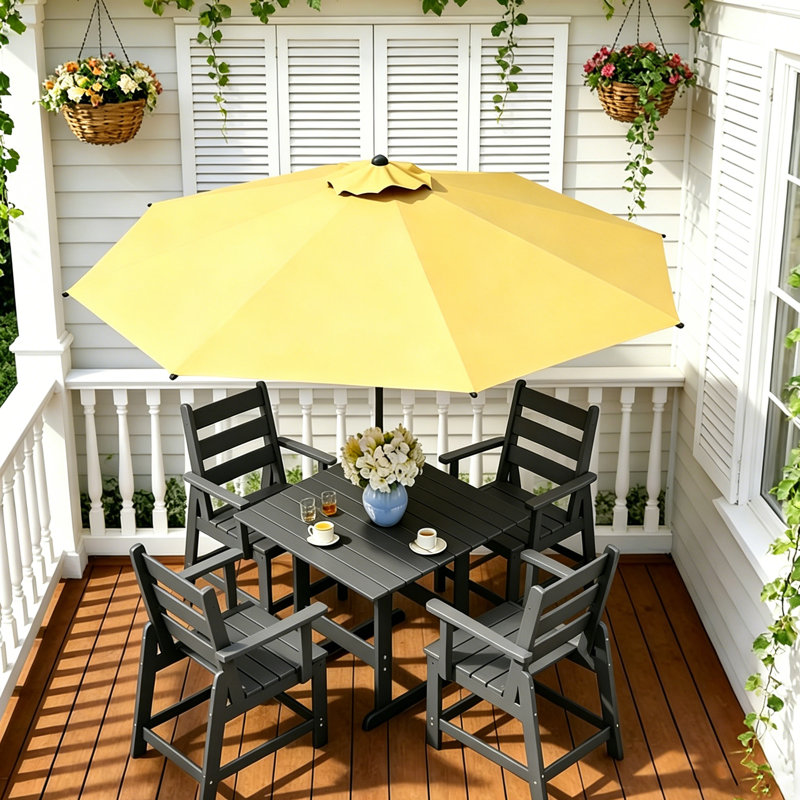 Ensemble repas 8 pièces avec 2 tables et 6 chaises, Gris