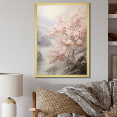 «Kiyami Pink Cherry Blossom», impression romantique sur toile